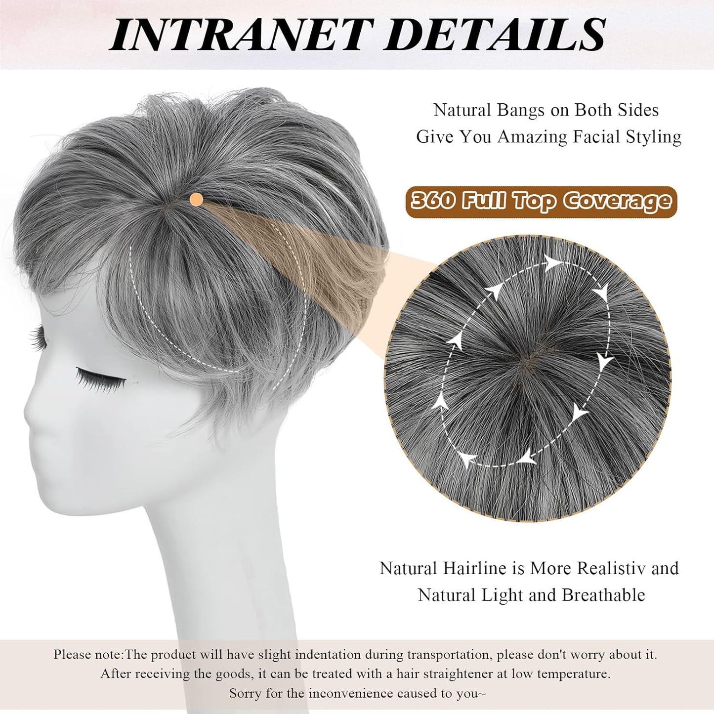 Breathable Short Hair Topper For Women - Effortless Beauty, Instantly