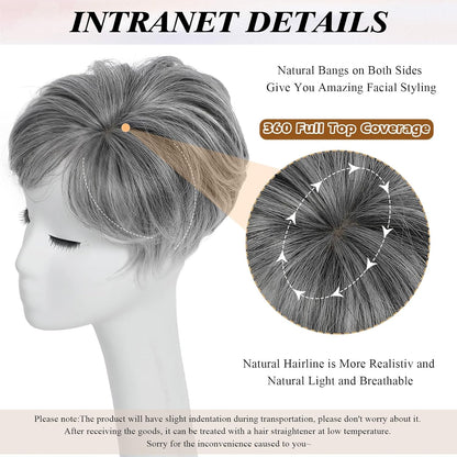 Breathable Short Hair Topper For Women - Effortless Beauty, Instantly