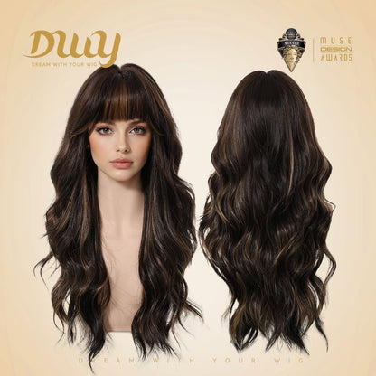 Restocked! Loni Plus C-DWY New Technology! Bionic Silk Top 24-Inch Long Wave Light Brown Glueless Synthetic Wig