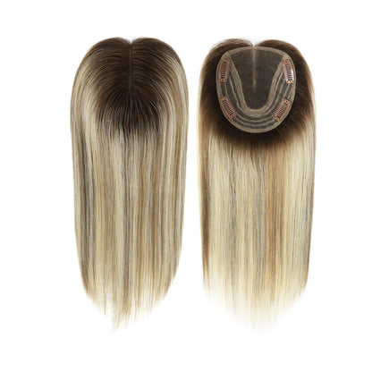 4.5x5-inch Durable Lace Hair Toppers 12" Human Hair Pieces for Women