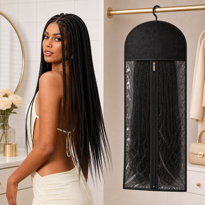 HD Lace Knotless Box Braided Wig | Real Scalp Look Glueless Wig - Qelavo
