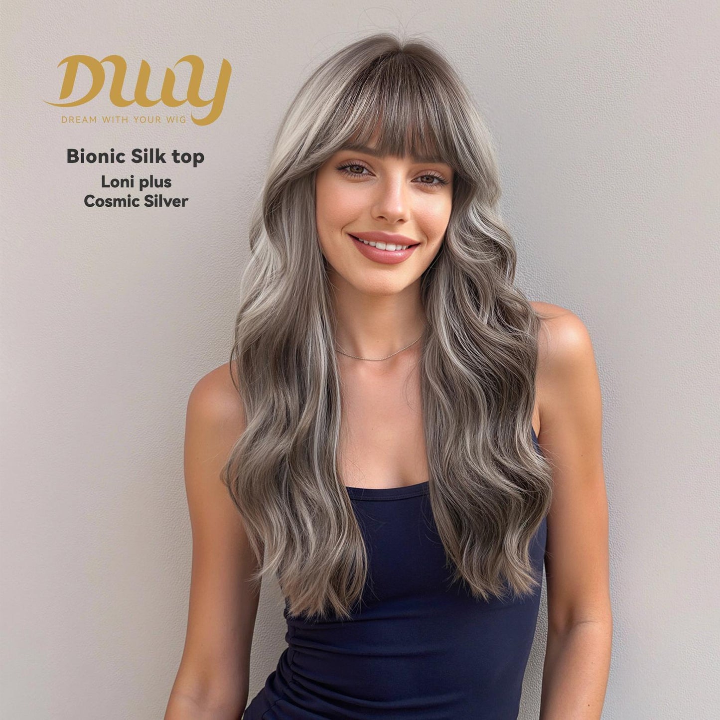Restocked! Loni Plus C-DWY New Technology! Bionic Silk Top 24-Inch Long Wave Light Brown Glueless Synthetic Wig