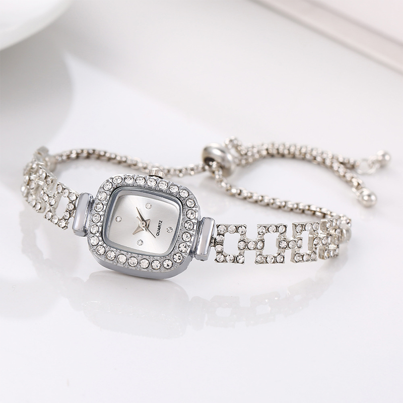 ⏰Women Drawstring Bracelet Watch Square Quartz⌚🌸