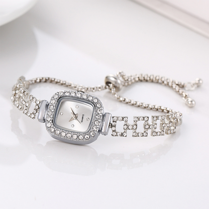 ⏰Women Drawstring Bracelet Watch Square Quartz⌚🌸