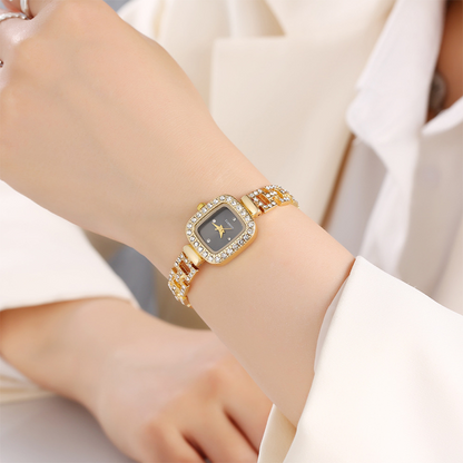 ⏰Women Drawstring Bracelet Watch Square Quartz⌚🌸