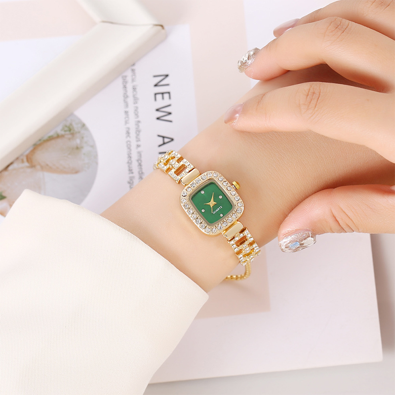 ⏰Women Drawstring Bracelet Watch Square Quartz⌚🌸